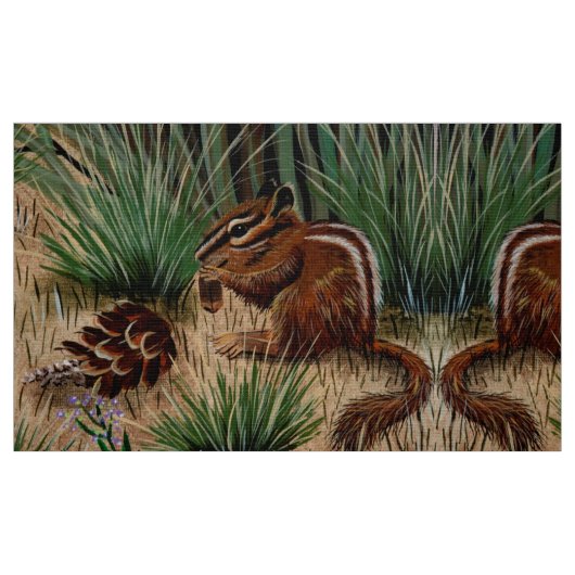 Tissu Chipmunk Pine Cone Fabric (Fat Quarter)