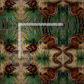 Tissu Chipmunk Pine Cone Fabric (Carreau)