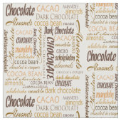 Tissu Chocolat, amandes et chocolat foncé Conception de  (Fermer)