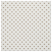 Tissu Chocolat Brown Polka Coeurs Point (Échantillon)