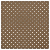 Tissu Chocolat Brown Polka Coeurs Point (Échantillon)