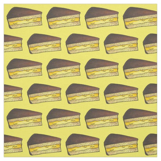Tissu Chocolat Custode Boston Cream Pie Slice Dessert (Échantillon)