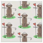 Tissu Chocolat de golf Labrador Retriever Dog - mignonne (Fermer)