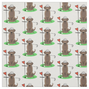 Tissu Chocolat de golf Labrador Retriever Dog - mignonne