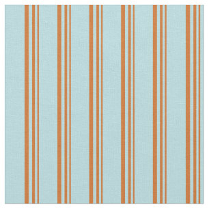 Tissu Chocolat et Poudre Bleu Lignes/Motif de bandes
