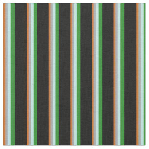 Tissu Chocolat, Gris, Turquoise, Vert Forêt & Noir
