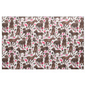 Tissu CHOCOLAT LAB Aquarelle Labrador Retriever Chien (Fat Quarter)