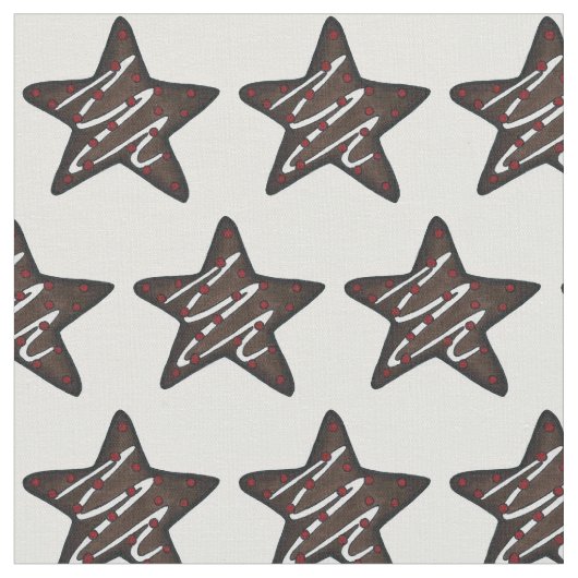 Tissu Chocolat Peppermenthe étoile Noël Gite Cookie (Fermer)
