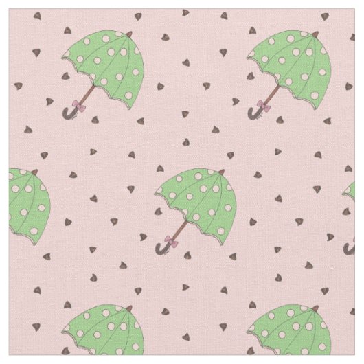 Tissu Chocolat Raindrops Umbrella Valentine Rain Drops (Fermer)