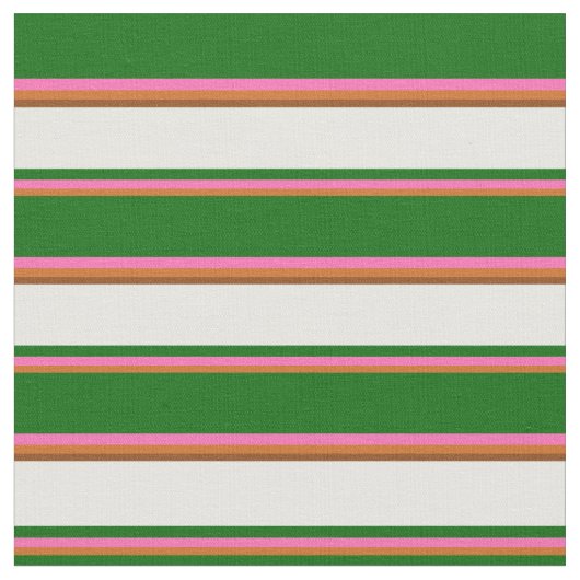 Tissu Chocolat, rose chaud, vert foncé, blanc et Brown (Fermer)