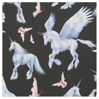 Tissu CHOISISSEZ COULEUR ARRIÈRE - PLAN Unicornes et pap