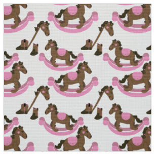 Tissu Chouette mignonne de la petite fille rosée