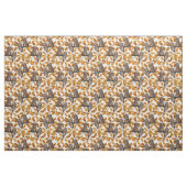 Tissu Chouettes d'automne sur coton blanc (Fat Quarter)