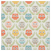 Tissu Chouettes de pépinière mignonnes (Échantillon)