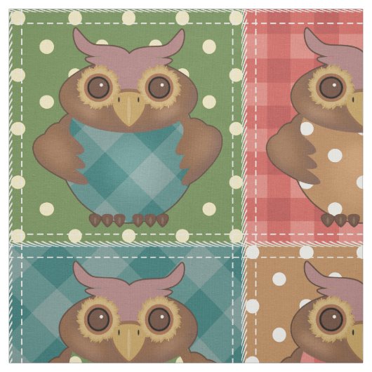 Tissu Chouettes de rapaces (Échantillon)
