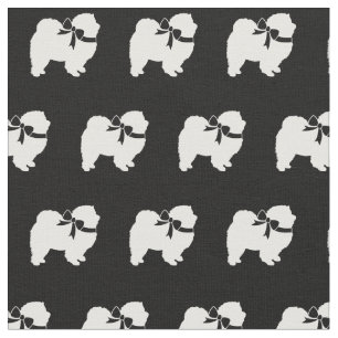 Tissu Chow Chow Chien Silhouette Animal