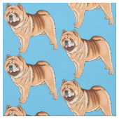 Tissu Chow Chow dog cartoon (Fermer)