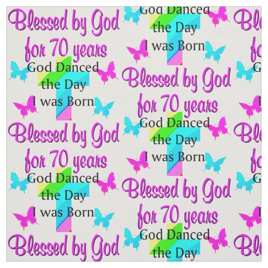 TISSU CHRÉTIEN 70E ANNIVERSAIRE (Échantillon)