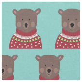 Tissu Christmas Bear (Fermer)