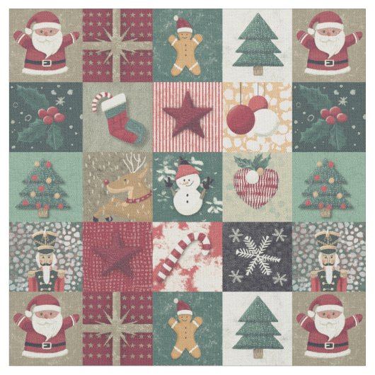 Tissu Christmas (Xmas) patchwork (Fermer)