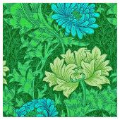 Tissu Chrysanthèmes de William Morris, vert de chaux et (Fermer)