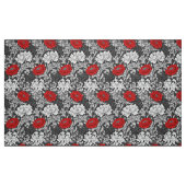 Tissu Chrysanthèmes, gris et rouge de William Morris (Fat Quarter)