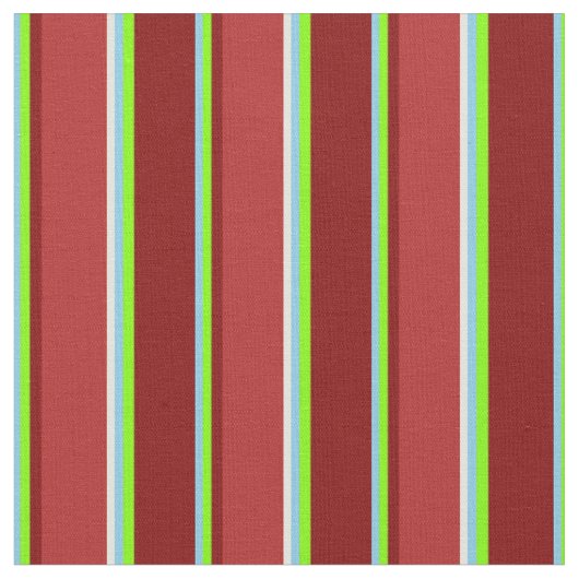 Tissu Ciel bleu, Chartreuse, Maroon, Rouge & Jaune clair (Fermer)