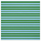 Tissu Ciel bleu clair et Motif vert foncé (Échantillon)