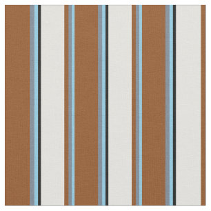 Tissu Ciel bleu, gris ardoise, Brown, cyan clair et noir