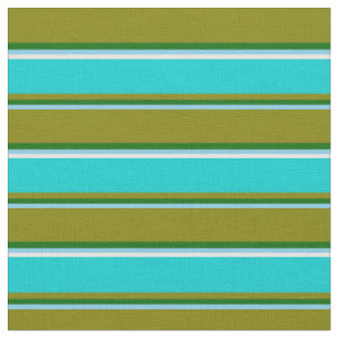 Tissu Ciel bleu, Vert foncé, Vert, Turquoise foncé, Blan