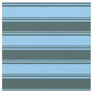 Tissu Ciel clair Bleu & Ardoise foncée Gris Lignes de co