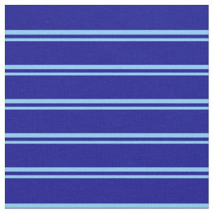 Tissu Ciel clair bleu et bleu foncé lignes Motif