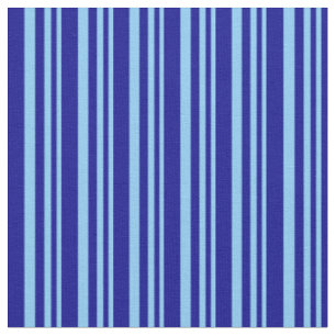 Tissu Ciel clair bleu et lignes bleu foncé