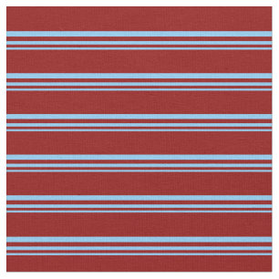 Tissu Ciel clair bleu et Motif rouge foncé