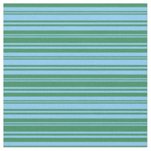 Tissu Ciel clair bleu et vert mer Lignes/Motifs
