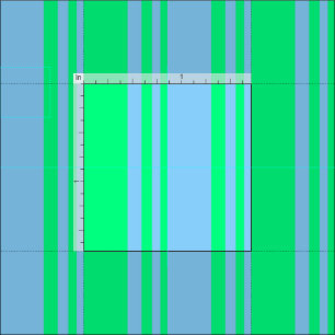 Tissu Ciel clair Bleu & Grandes Couleurs Vertes