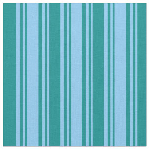 Tissu Ciel clair Bleu & Grandes Cyan foncé