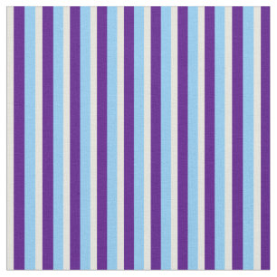 Tissu Ciel clair bleu, Indigo et Motif de couleur beige