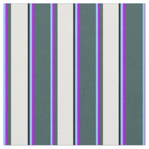Tissu Ciel clair bleu, violet, gris, crème à la menthe e