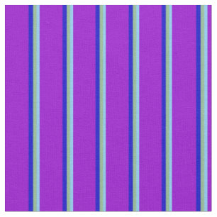 Tissu Ciel clair, Vert mer foncée, Bleu et Violet foncé