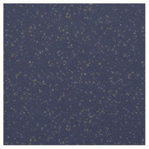 Tissu Ciel nocturne étoilé jaune