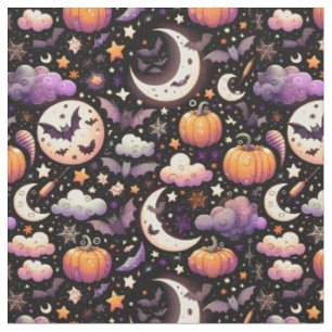 Tissu Ciel nocturne fantaisiste d'Halloween