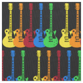 Tissu Cinq guitares électriques colorées (fermé)