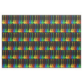 Tissu Cinq guitares électriques colorées (Fat Quarter)