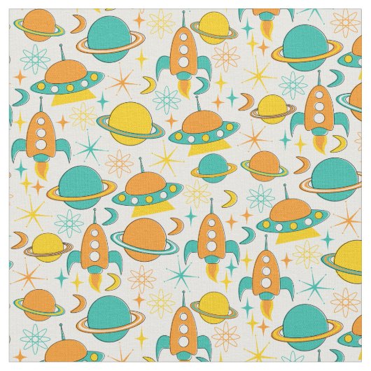 Tissu Cinquante nifty - l'âge de l'espace (Fermer)