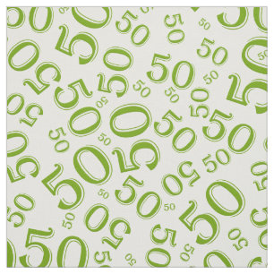 Tissu cinquantième Vert et blanc frais de motif de