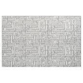 Tissu Circuits - noir sur le blanc (Yard)