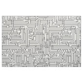 Tissu Circuits - noir sur le blanc (Fat Quarter)
