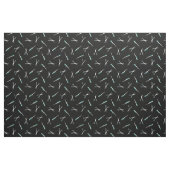 Tissu Ciseaux et combs - Noir blanc Turquoise (Fat Quarter)