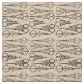 Tissu Ciseaux vintages Motifs Coiffeurs Salons (Échantillon)